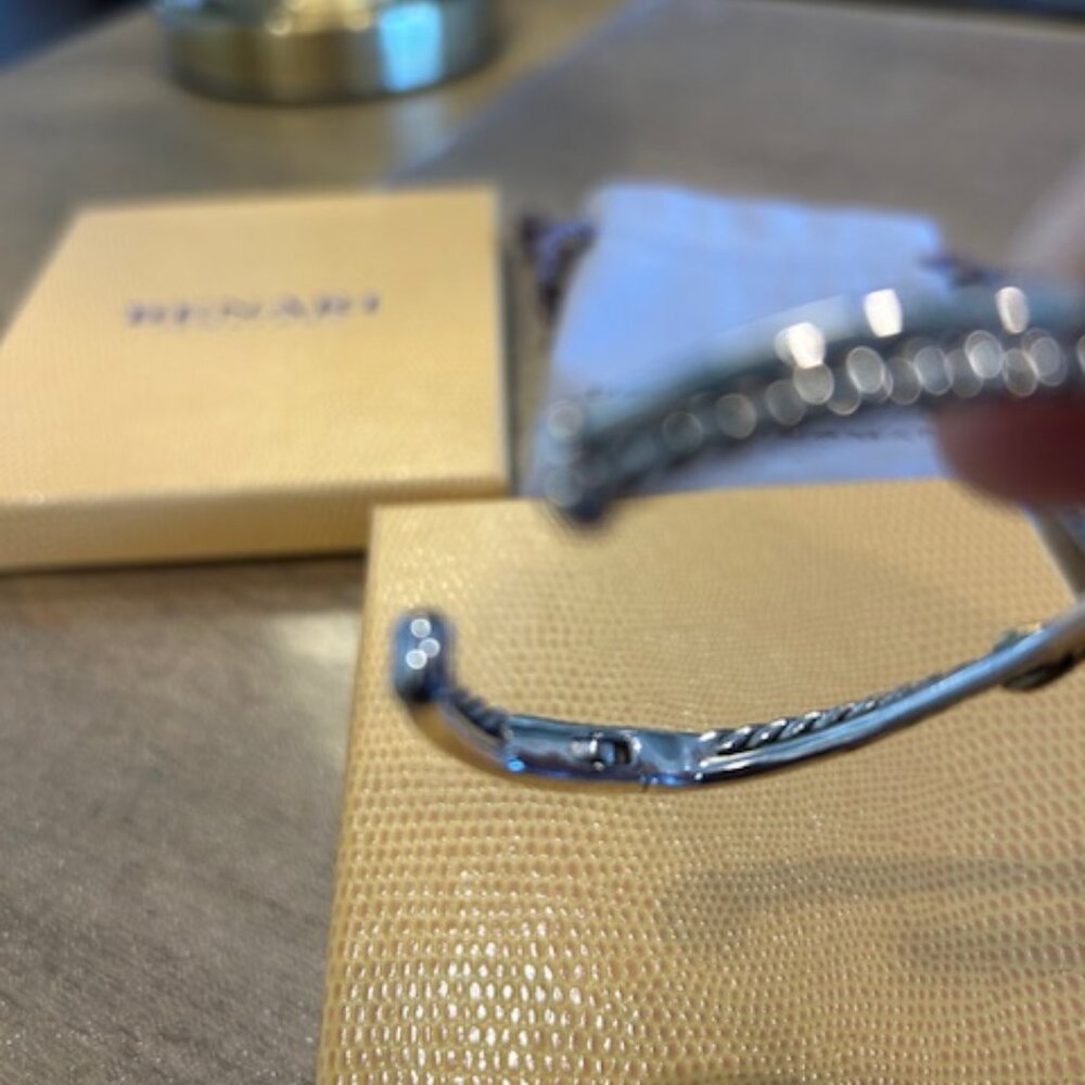 David Yurman Cable Open Cuff Bracelet | Sterling Silver | Medium Fit - Picture 5 of 8